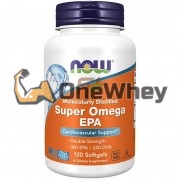 Super Omega EPA [Molecularly Distilled] (120 шт по 1000 мг), NOW Foods