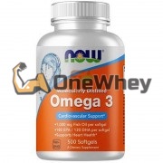 Omega-3 [Molecularly Distilled] (500 шт по 1000 мг), NOW Foods