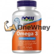 Omega-3 [Molecularly Distilled] (200 шт по 1000 мг), NOW Foods