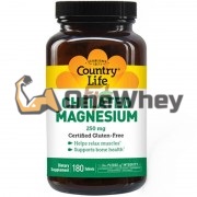 Chelated Magnesium (180 шт), Country Life