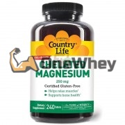 Chelated Magnesium (240 шт), Country Life
