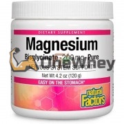 Magnesium Bisglycinate Powder (120 гр: 50 порций), Natural Factors