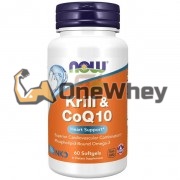 Krill & CoQ10 (60 шт), NOW Foods