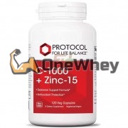 C-1000 + Zinc-15 (120 шт), Protocol For Life Balance