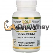 Vitamin D3 (360 шт по 125 мкг: 5000 МЕ), California Gold Nutrition