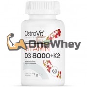 Vitamin D3 [8000 IU] + K2 [200 mcg] (60 шт), OstroVit