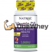 Vitamin D3 [Fast Dissolve] exp 07x22 (60 шт по 50 мкг), Natrol