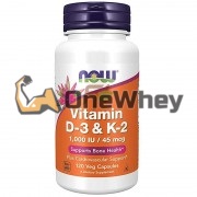 Vitamin D3 & K2 (120 шт), NOW Foods