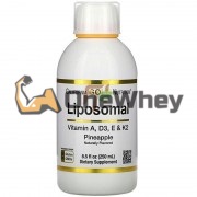 Liposomal A, D3, E & K2 (250 мл: 50 порций), California Gold Nutrition