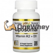 Liposomal Vitamin K2 + D3 (60 шт), California Gold Nutrition