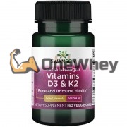 Extra Strength Vitamins D3 & K2 [5000 IU & 100 mcg] (60 шт), Swanson