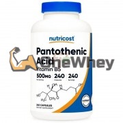 Pantothenic Acid [Vitamin B5] (240 шт по 500 мг), Nutricost