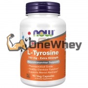 L-Tyrosine [Extra Strength] (90 шт по 750 мг), NOW Foods