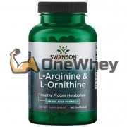 Arginine & Ornithine [500 мг x 250 мг ] (100 шт), Swanson