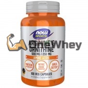 Arginine & Ornithine [500 мг x 250 мг ] (100 шт), NOW Sports