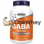 GABA [ГАБА] (750 мг x 200 капс), NOW Foods