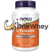 L-Tyrosine [Тирозин] (500 мг x 120 капс), NOW Foods